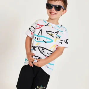 Conjunto de niño de punto con diseño de tiburones