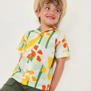 Camisa de niño de plana y tejido traspirable