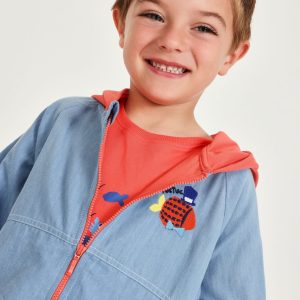Chaqueta de niño de plana y denim suave