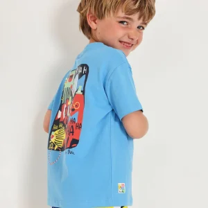 Camiseta de niño de punto con gráfico de pez payaso