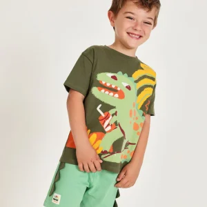 Conjunto de niño de punto con apliques laterales