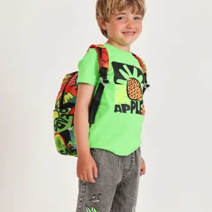 Camiseta de niño de punto con cierre en hombro