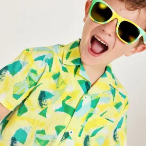 Camisa de niño de plana y estampado abstracto