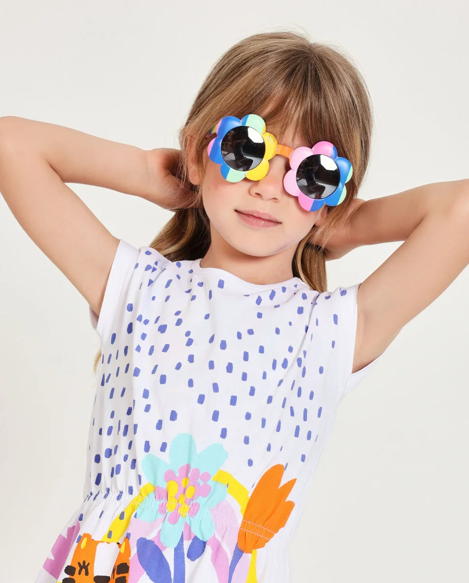 Gafas de sol de niña con forma de flor