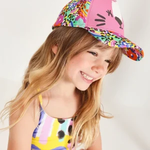 Gorra de niña de plana y orejitas de tela