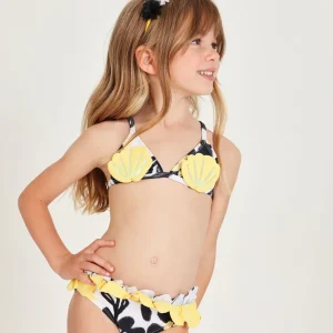 Bikini de niña de punto con detalles en lentejuelas