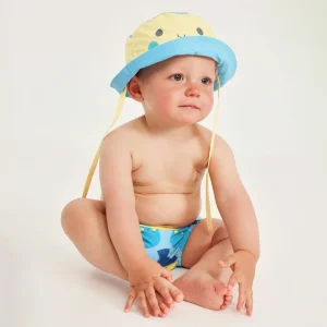 Conjunto de baño para recién nacido con gorrito protector UPF 50+