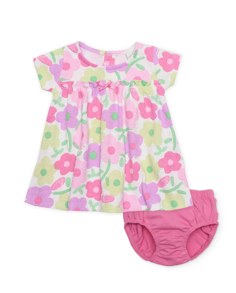 Vestido de recién nacido de punto y estampado floral - Imagen 2
