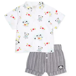 Conjunto de recién nacido de plana y estampado divertido