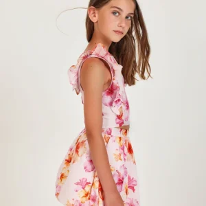 Camisa de niña de plana con volantes laterales