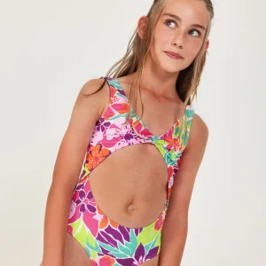 Bañador de niña de punto con nudo decorativo