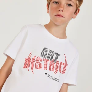 Camiseta de niño de punto con estampado frontal