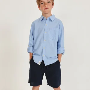 Bermuda de niño de plana con cordón ajustable
