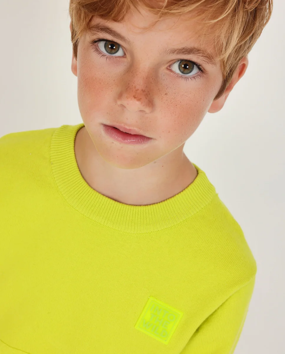 Jersei de niño de punto con bolsillo canguro - Imagen 2