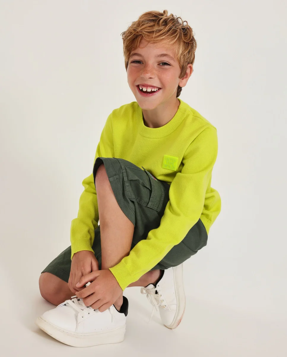 Jersei de niño de punto con bolsillo canguro - Imagen 3
