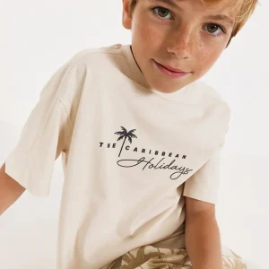 Camiseta de niño de punto con estampado caribeño