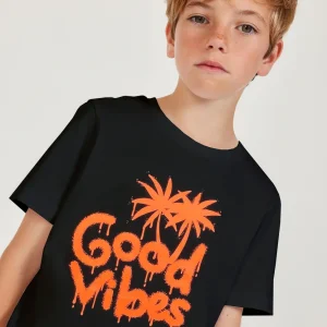Camiseta de niño de punto con efecto pintura