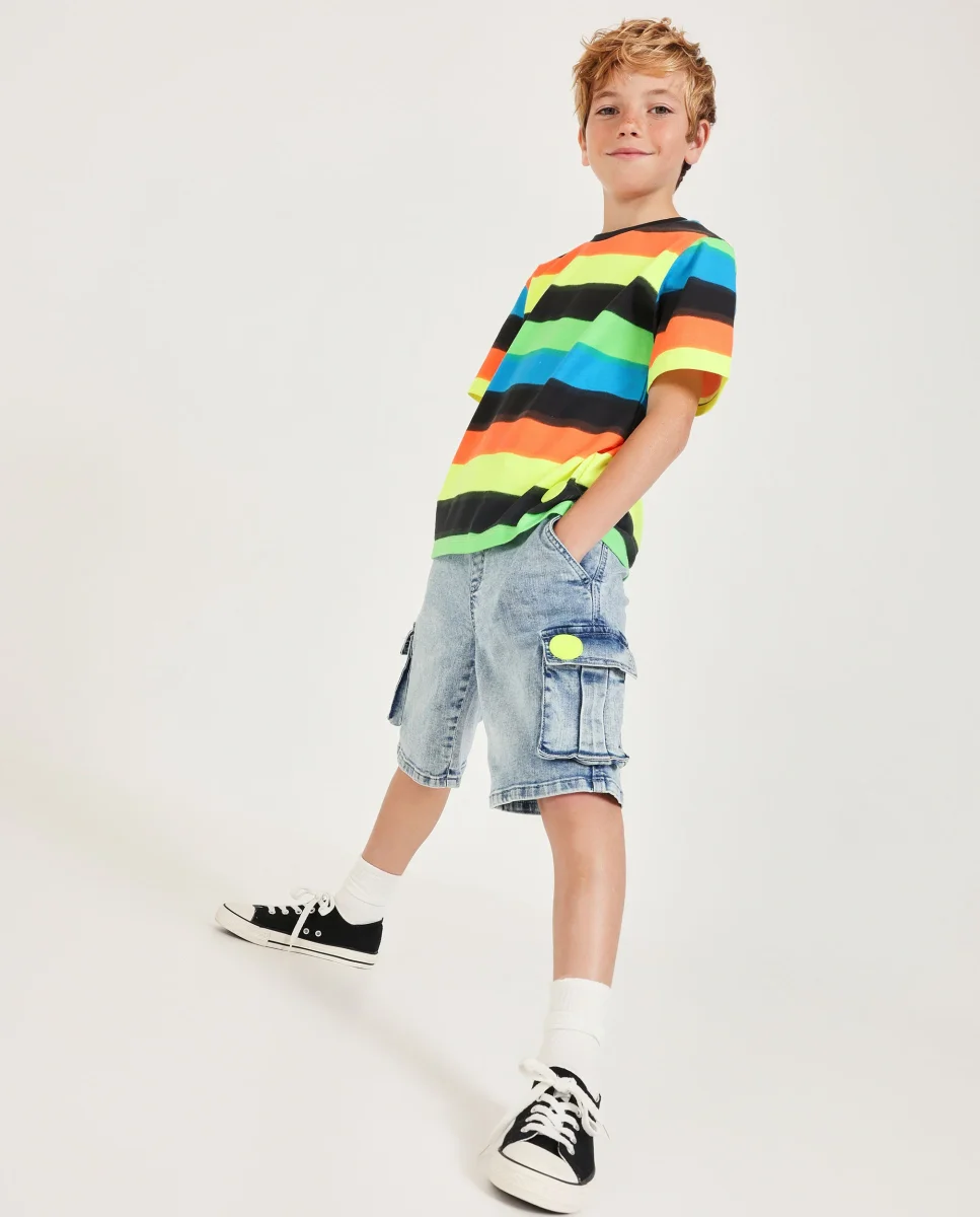 Bermuda de niño de plana y tejido denim - Imagen 2