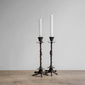 CANDELEROS DE BRONCE DE FERDINAND BARBEDIENNE