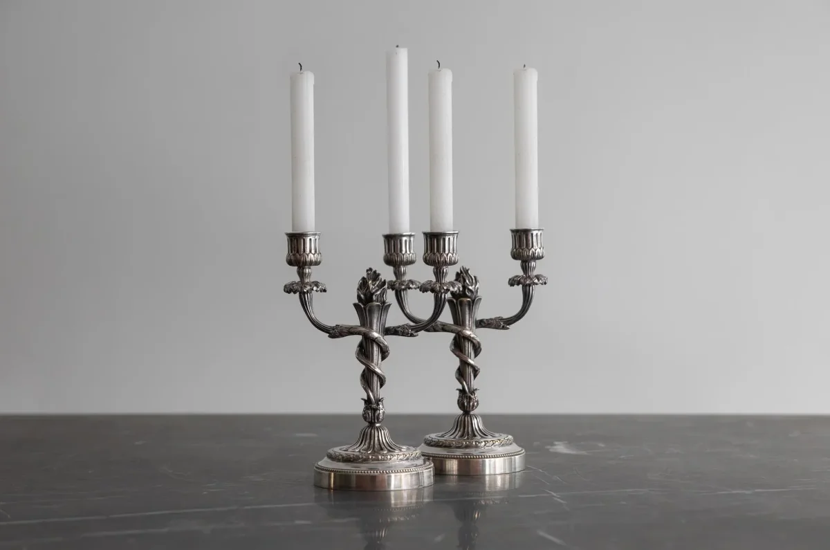 CANDELABRO DE ALPACA