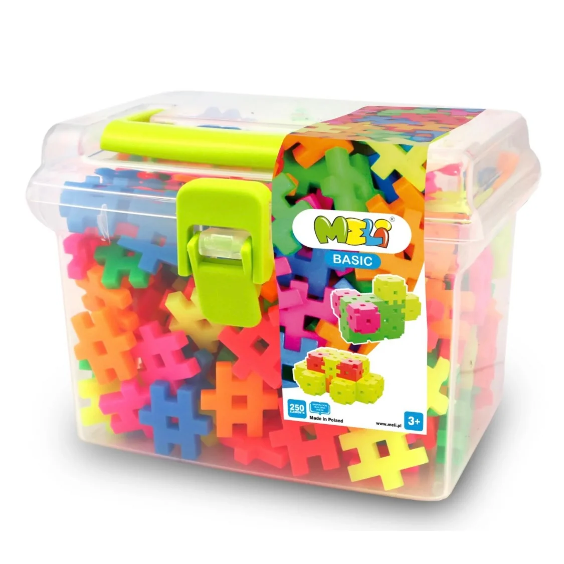 Bloques construcción MELI NEON – Basic Travel Box 250pcs - Imagen 2