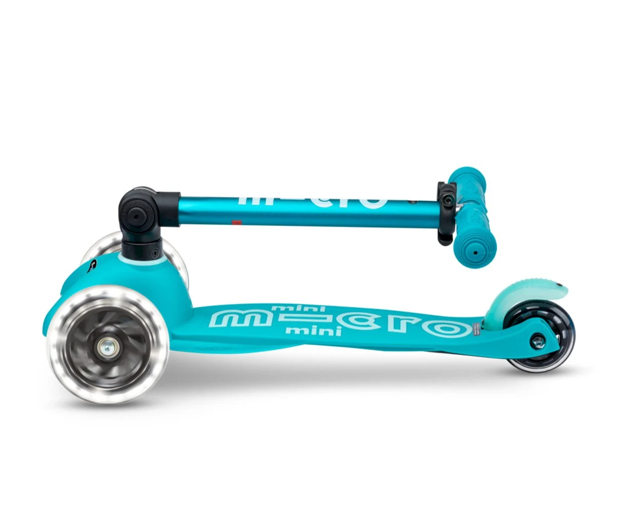 Patinete Mini Micro Deluxe Plegable Aqua Luces LED - Imagen 3