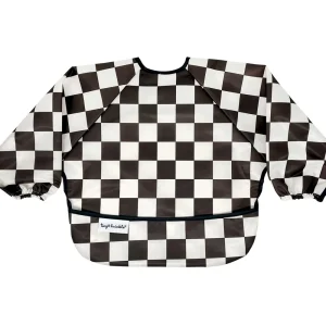 Babero con mangas Impermeable Checkers Black
