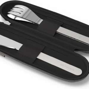 Cubiertos Acero Inox y Funda negra