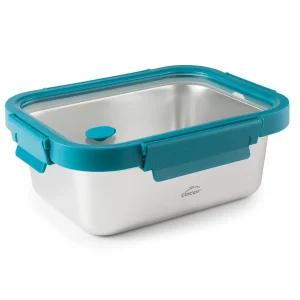Caja almuerzo acero inox tapa cristal