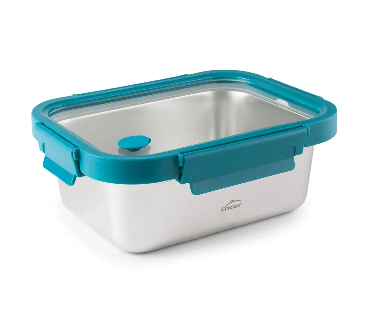 Caja almuerzo acero inox tapa cristal - Imagen 2