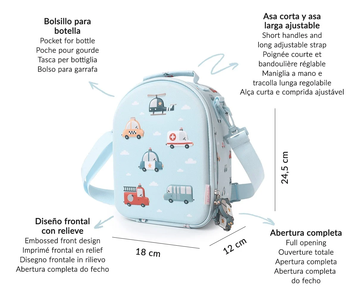 Bolsa Merienda Térmica 3D City Cars - Imagen 3