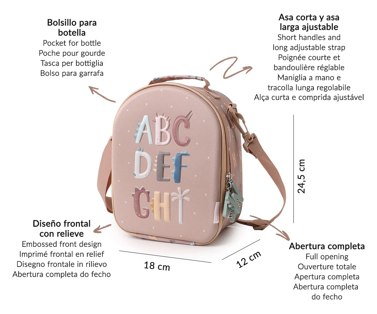 Bolsa Merienda Térmica 3D Letras - Imagen 3