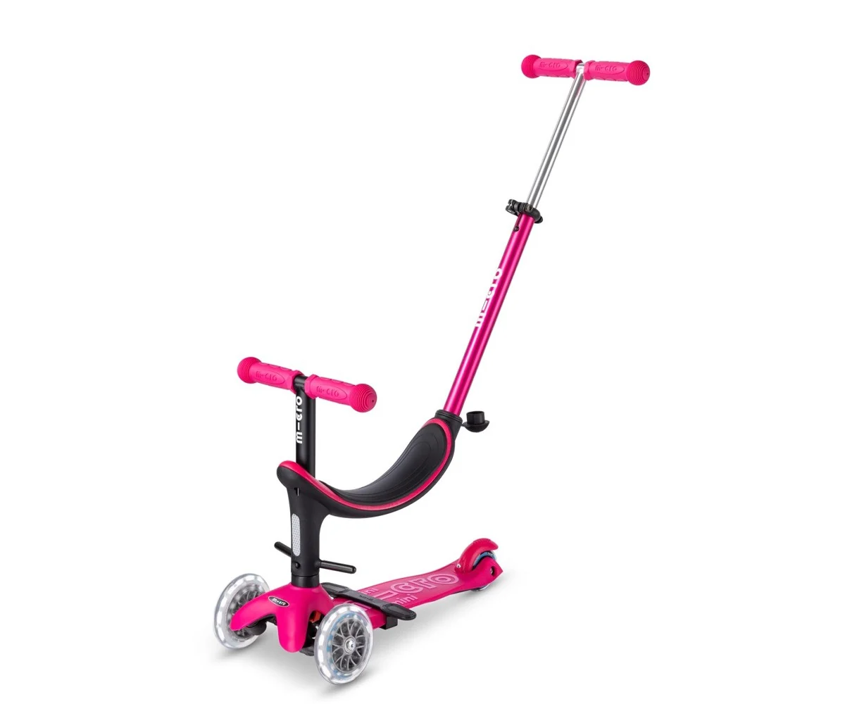 Patinete Mini2Grow Deluxe LED Rosa - Imagen 2