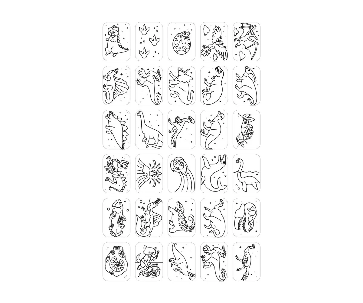 Plantillas KidyDraw Galaxia y Dinosaurios - Imagen 3