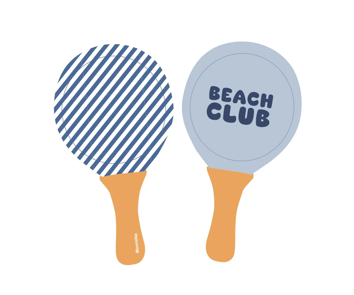 Palas de Playa Neopreno Stripes Blues con Pelota - Imagen 2