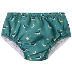 Bañador Pañal Volantes Whale Teal