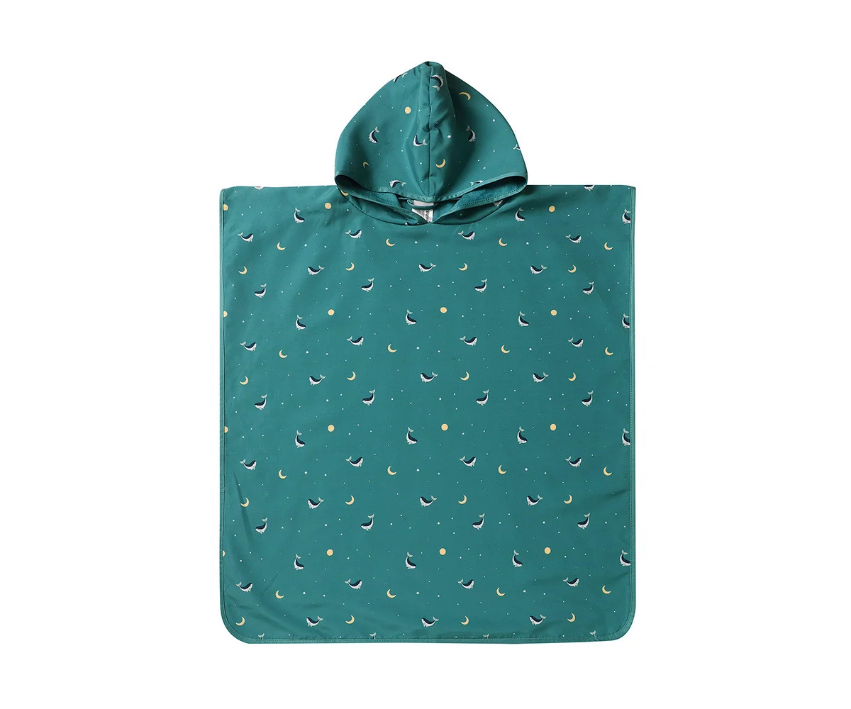 Poncho de Playa Whale Teal - Imagen 2