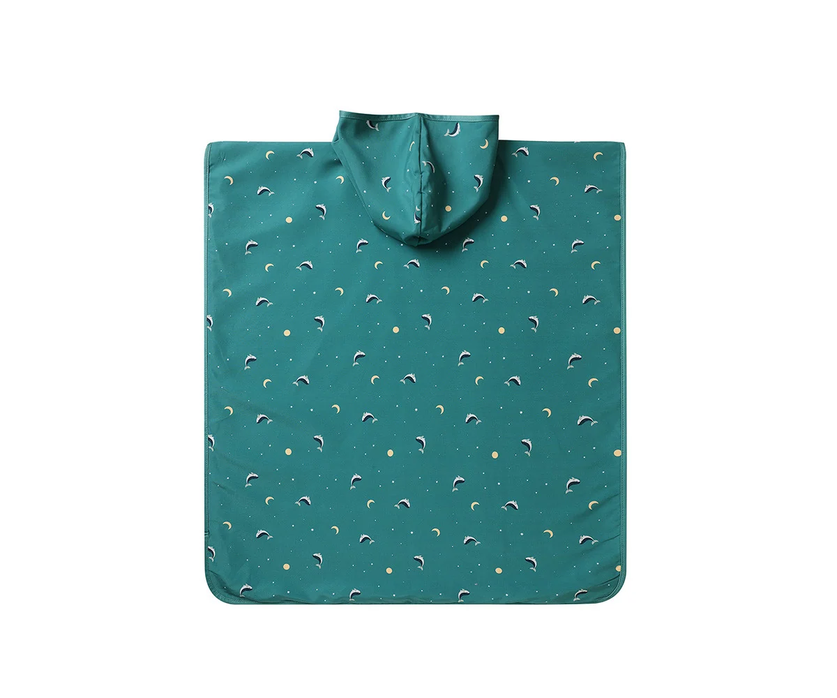 Poncho de Playa Whale Teal - Imagen 3