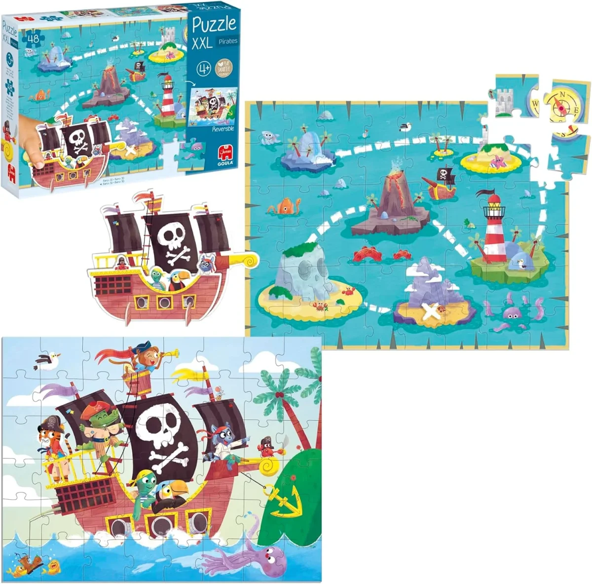 Puzzle XXL piratas - Goula - Imagen 3