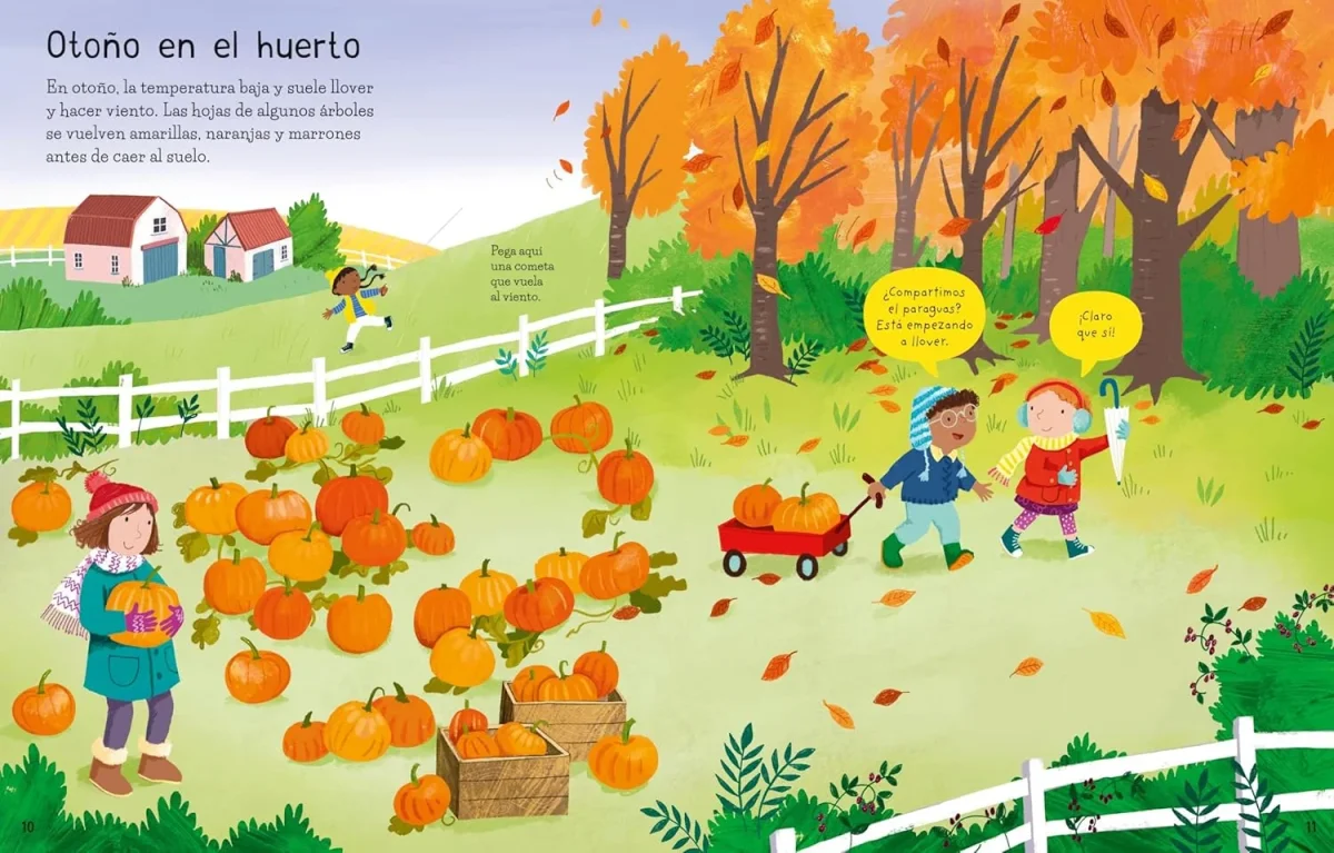 Mi primer libro de pegatinas - El tiempo y las estaciones - Imagen 3