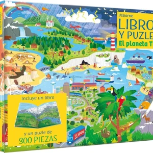 Libro y Puzzle: El planeta Tierra