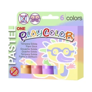 Témpera sólida playcolor one 6 colores pastel