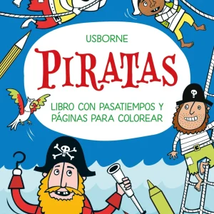 Piratas: Libro con pasatiempos y páginas para colorear