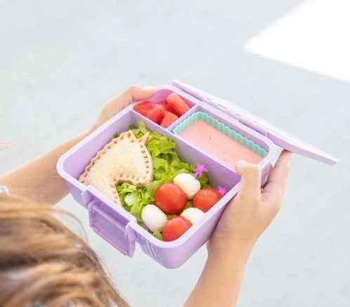 Caja de Almuerzo Bento Lila 2 Compartimentos Montiico - Imagen 3