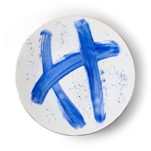 Bajoplato Brush Azul