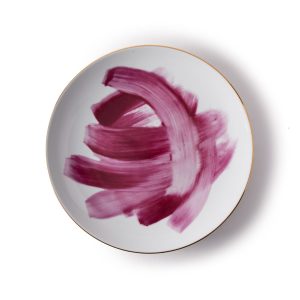 Plato Llano Brush Rosa