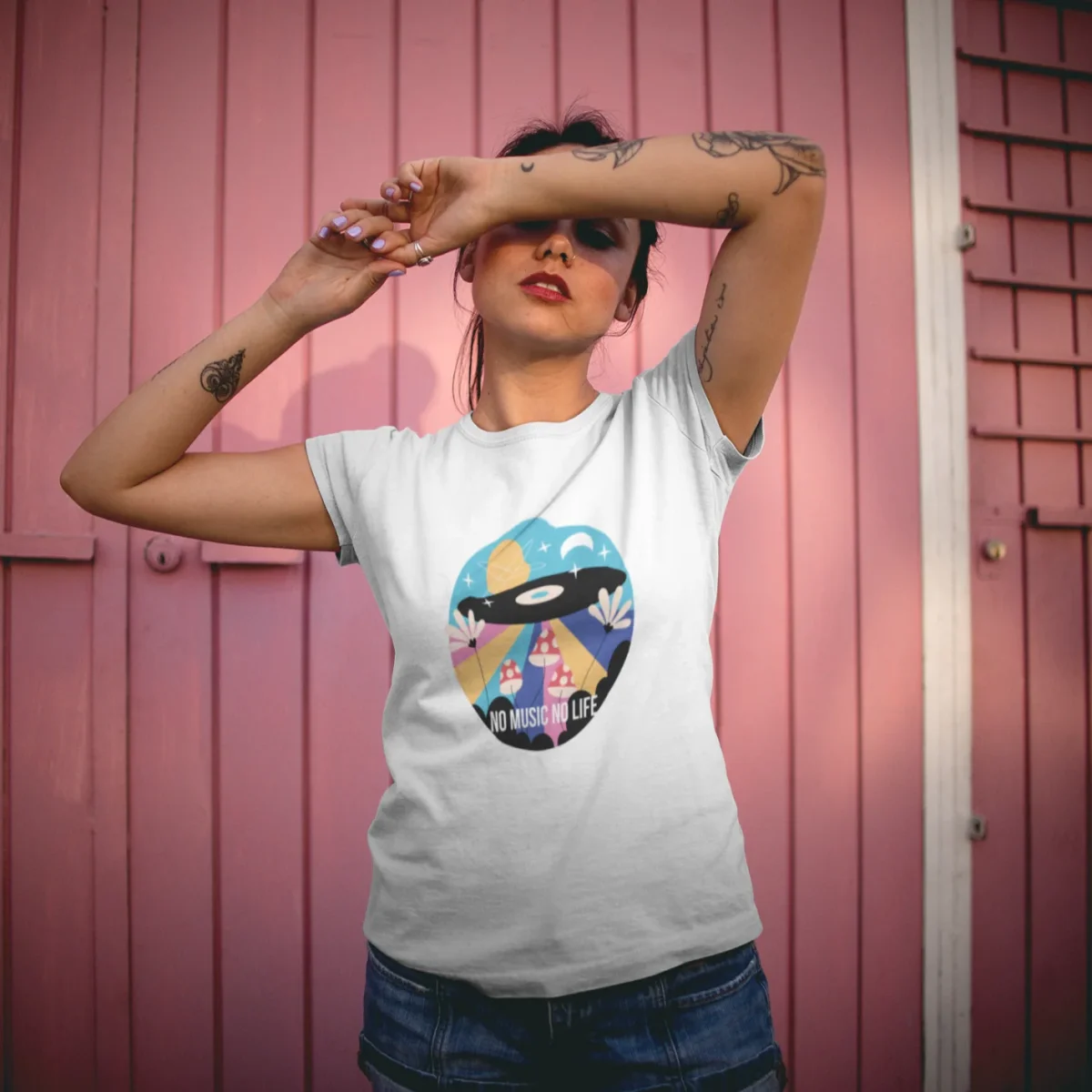 Camiseta de mujer - No music, no life - Imagen 3