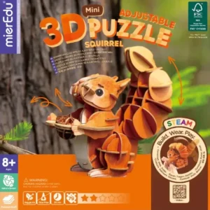 Mini puzzle Ardilla 3D - mierEdu