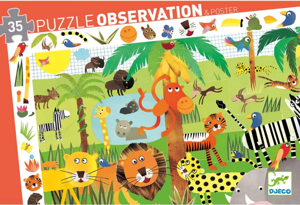 Puzzle Observación La Jungla - Djeco