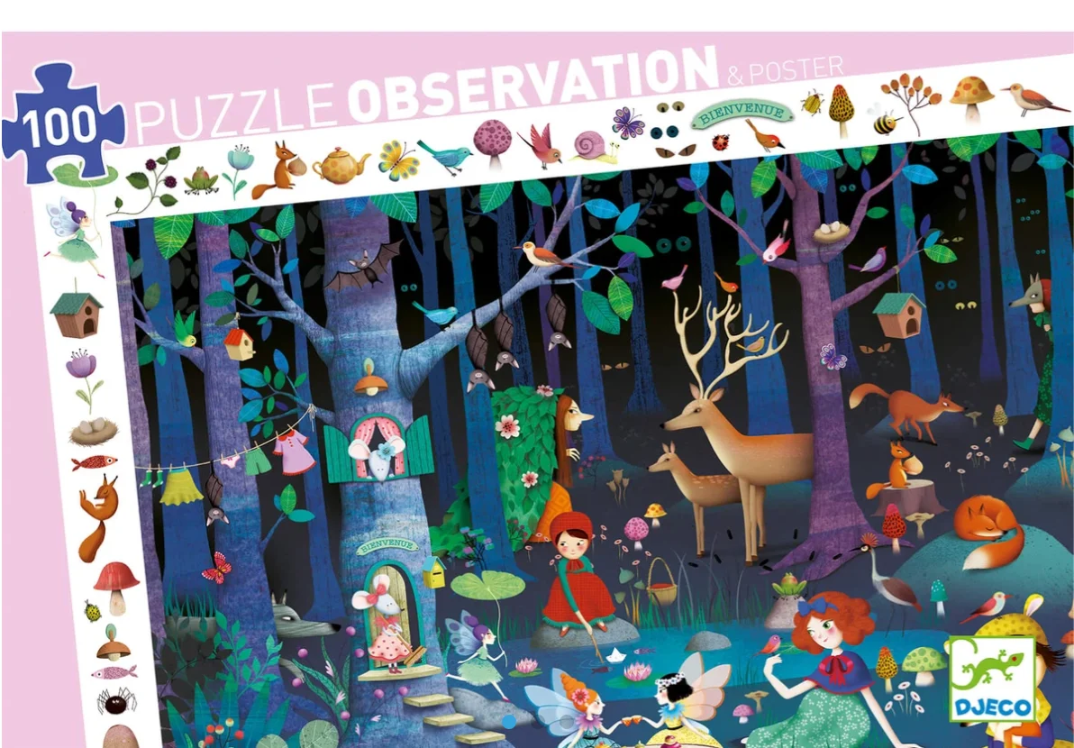 Puzzle Observación Bosque Encantado - Djeco - Imagen 2